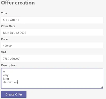 SharePoint document generator - Offer Creation Web Part