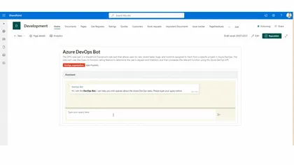 OpenAI Azure DevOps Bot Web Part