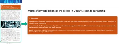 Multilingual SharePoint Page Summarization Web Part with Open AI API and Microsoft Graph Pages API