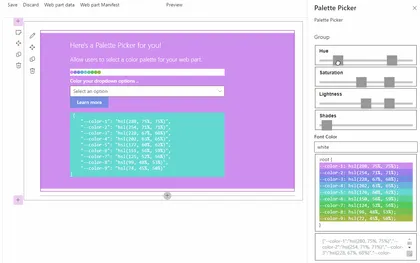 Palette Picker Web Part
