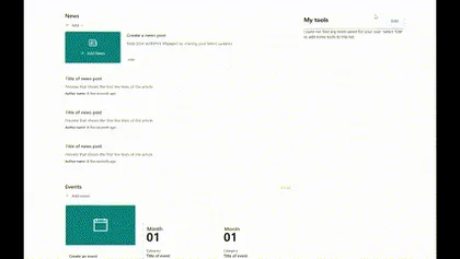 Personal tools list Web Part