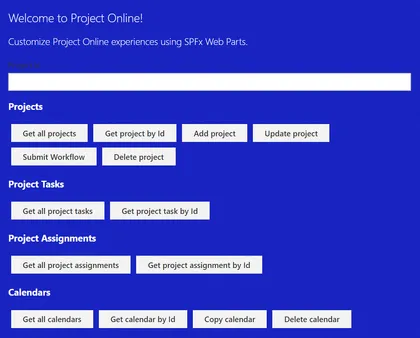 PnPjs Project Online Web Part