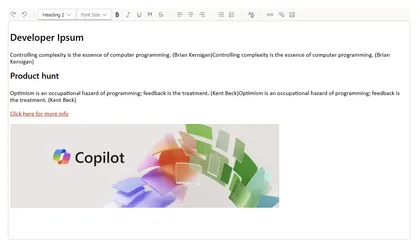 Rich Text Editor - Fluent UI