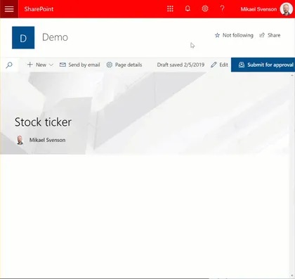 Script editor web part for modern pages