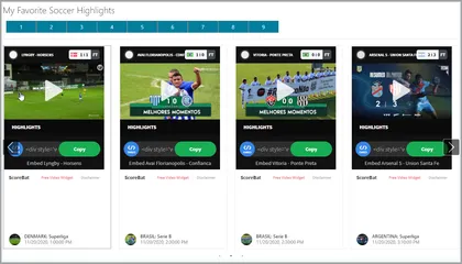 Soccer Highlights Web Part