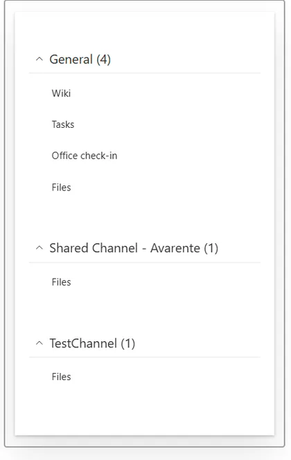 MS Teams Channels and Tabs from Modern Team site