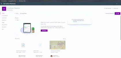 MS Teams Channels and Tabs from Modern Team site