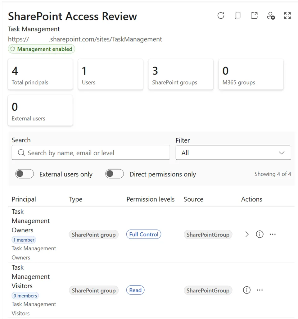 Inline permissions review overview in Microsoft 365 Copilot