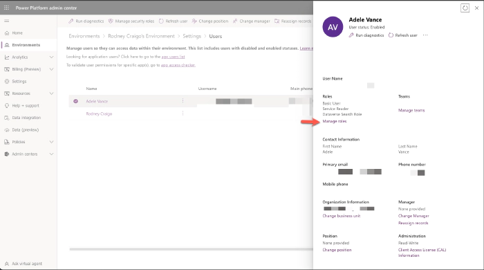 Manage User Roles Manage User Roles